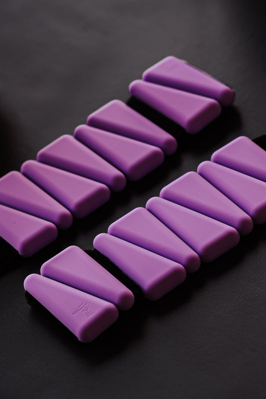 2 x 0,5 KG Üçgen Model Bilek Ağırlığı -Mor