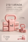 Join Meli Ayarlanabilir Dumbell & Kettlebell -Pembe