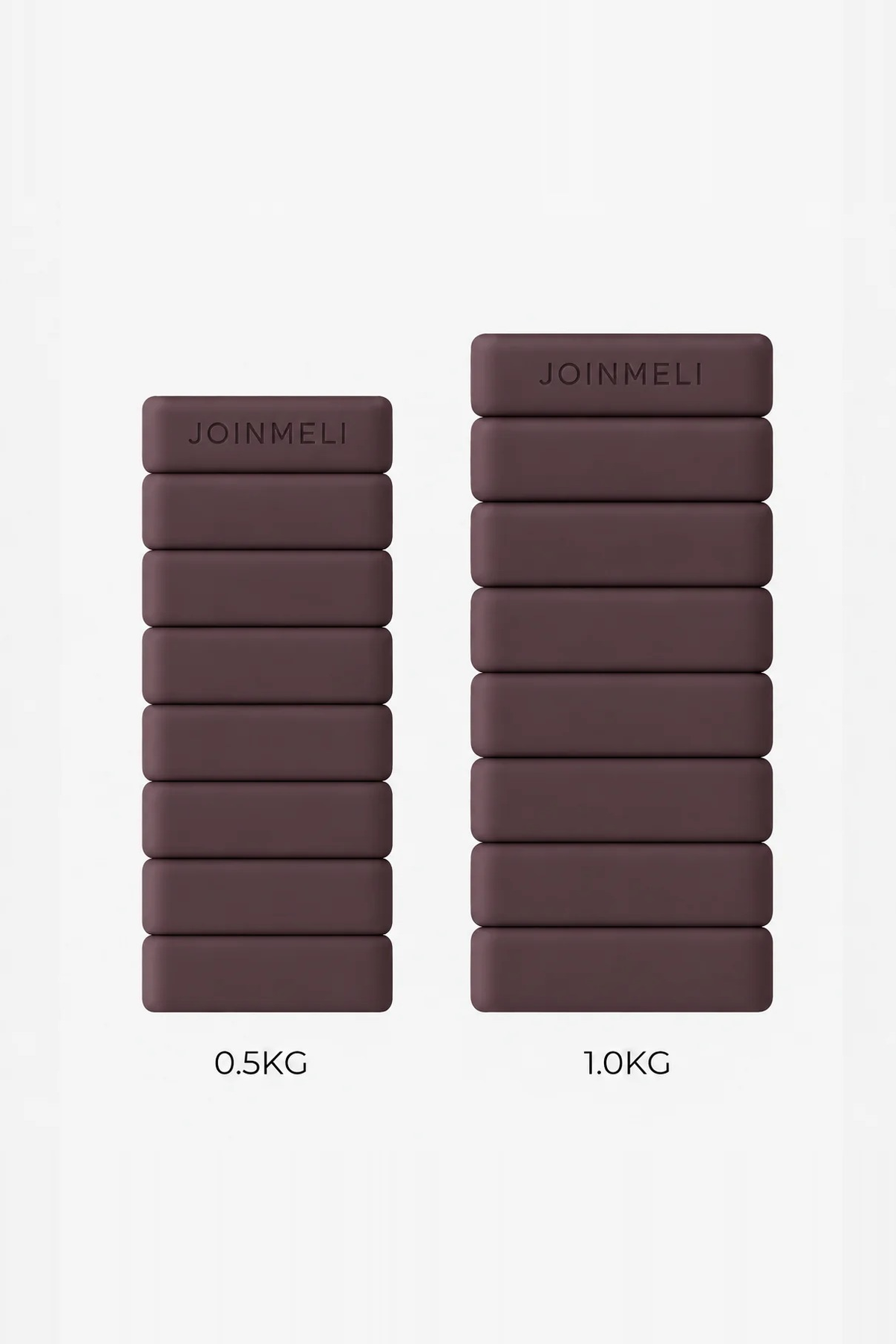 JOINMELI bilek ağırlığı 0,5 kg ve 1 kg karşılaştırma Bordo
