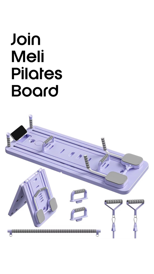 Meli Pilates Board -Yeni Versiyonu Pilates Barlı -Mor
